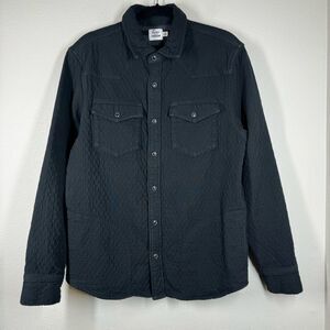 Flint And Tinder Quilted Bone Button Western Shirt Jacket Flannel Blanket Line M